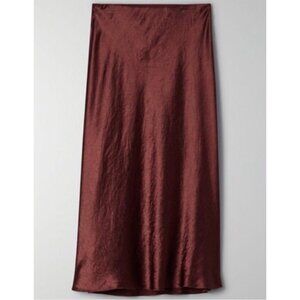 Babaton slip midi skirt Epicurean brown 16